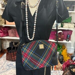 Dooney & Bourke Tartan Crossbody Bag - Red, Blue, Green